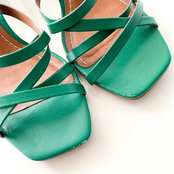 L'INTERVALLE Kelly Green Strappy block heel - Picture 9 of 11